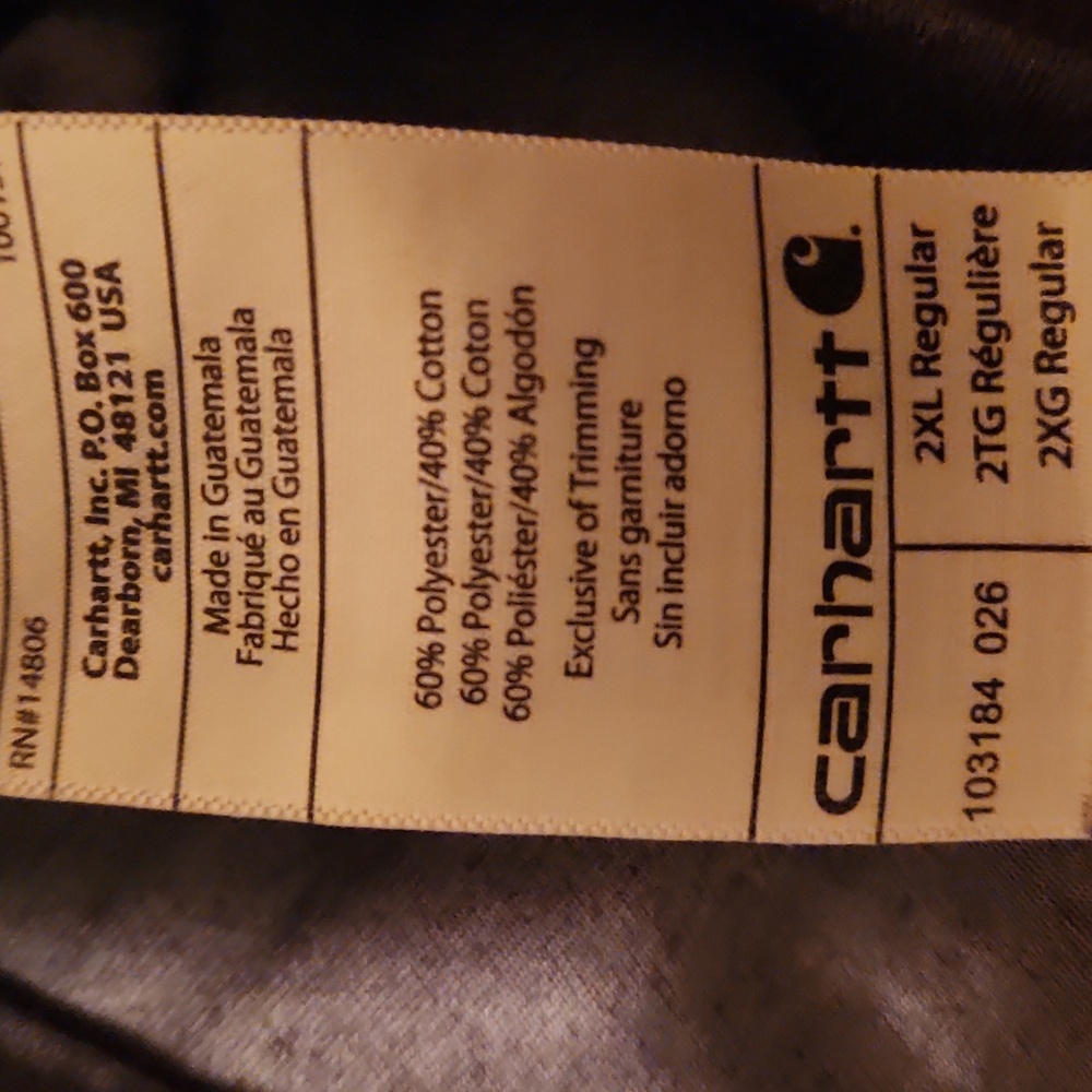 Carhartt Men's Gray T-Shirt Suze 2XL - Picture 6 of 6